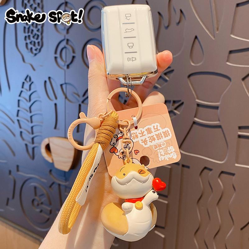 Diandian Snake Spot Keychain Cartoon Pendant New Year Mascot Backpack Decor Gift