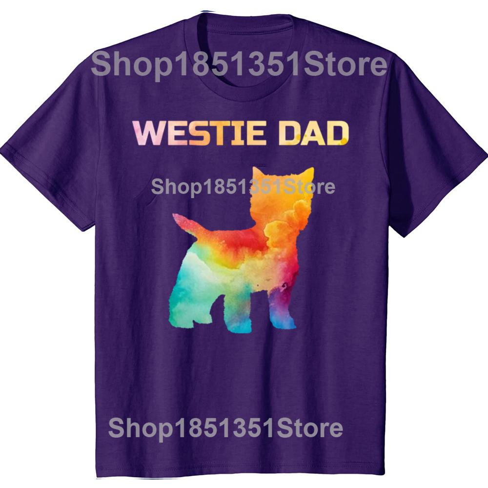 

Funny Westie Dad Graphic Tshirts Men Womens Fashion Casual 100 Cotton Loose Oversized West Highland White Terrier T Shirt 4XL