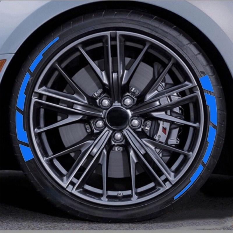 Car Tire Decoration Sticker 4 Tires DIY Decals Automobile Motorcycle Tire Styling Stickers Multi Colored Customizable Letter
