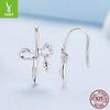 Simple Bow Ear Hook Lady, Romantic And Elegant S925 Sterling Silver Whole Body Earrings Earrings