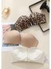 Women's Anti-Slip Push-Up Strapless Bra with Front Buckle and Padded Bandeau for Beautiful Back