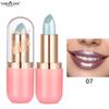 Metalická fialová chameleonská rtěnka Měnící barvu Matná třpytivá diamantová rtěnka Vodotěsný perleťový lesk na rty Sexy make-up
