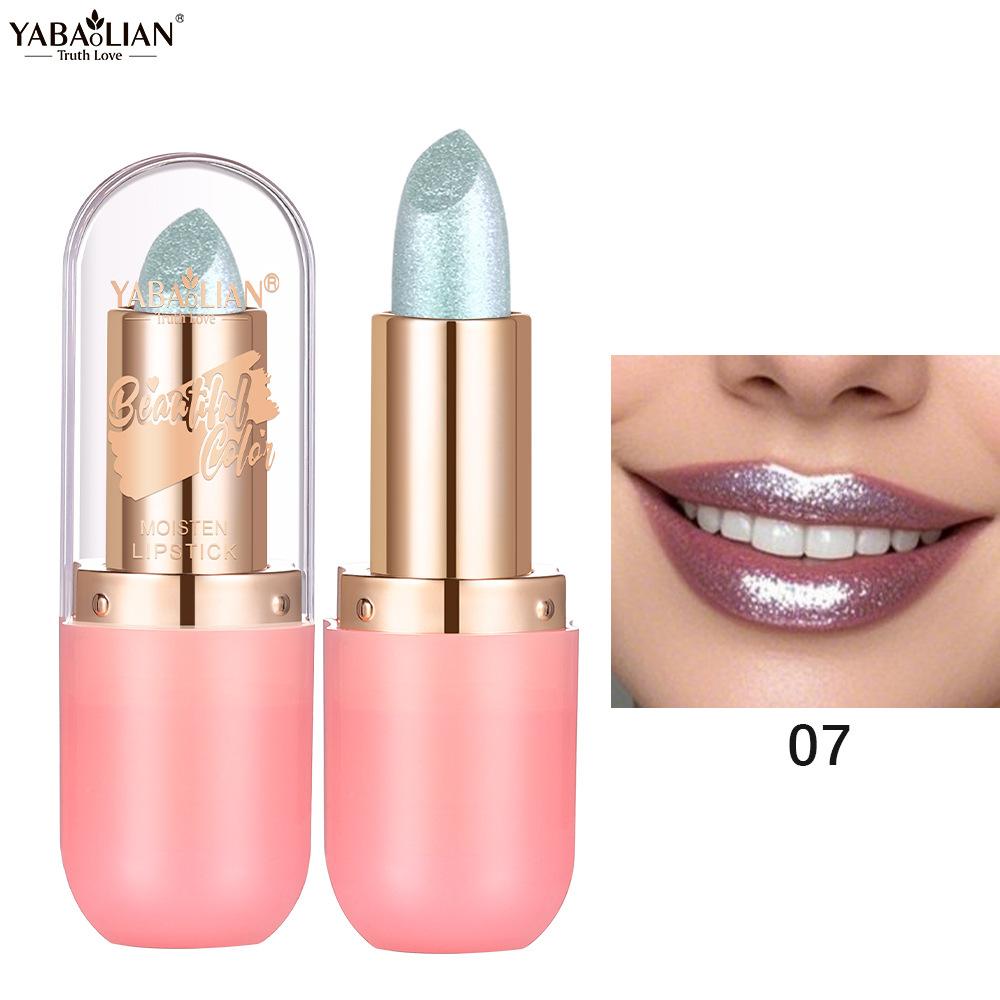 Metalická fialová chameleonská rtěnka Měnící barvu Matná třpytivá diamantová rtěnka Vodotěsný perleťový lesk na rty Sexy make-up