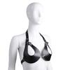 Damen PU-Leder Open Cup Verstellbarer Wetlook Sexy Body Harness BH Gürtel mit Schnallen und Nieten