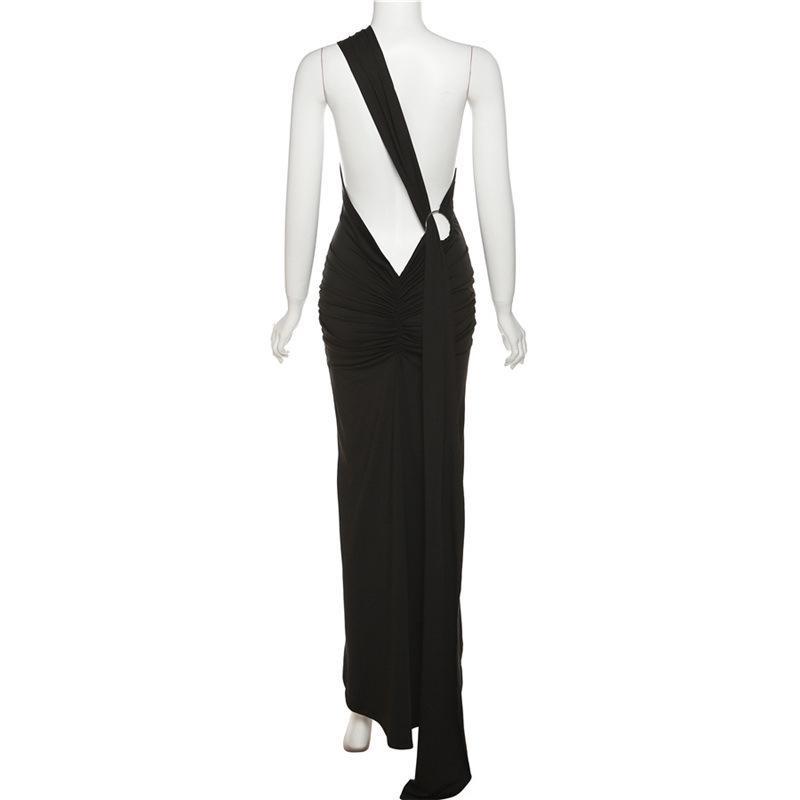 Dámské boční šaty na jedno rameno bez rukávů, přiléhavé mini šaty, elegantní sexy, párty, klub, večer, ples, maxi šaty