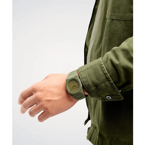 Authorized D1MILANO Men's PCBJ22 Military Green Polycarbonate Watch