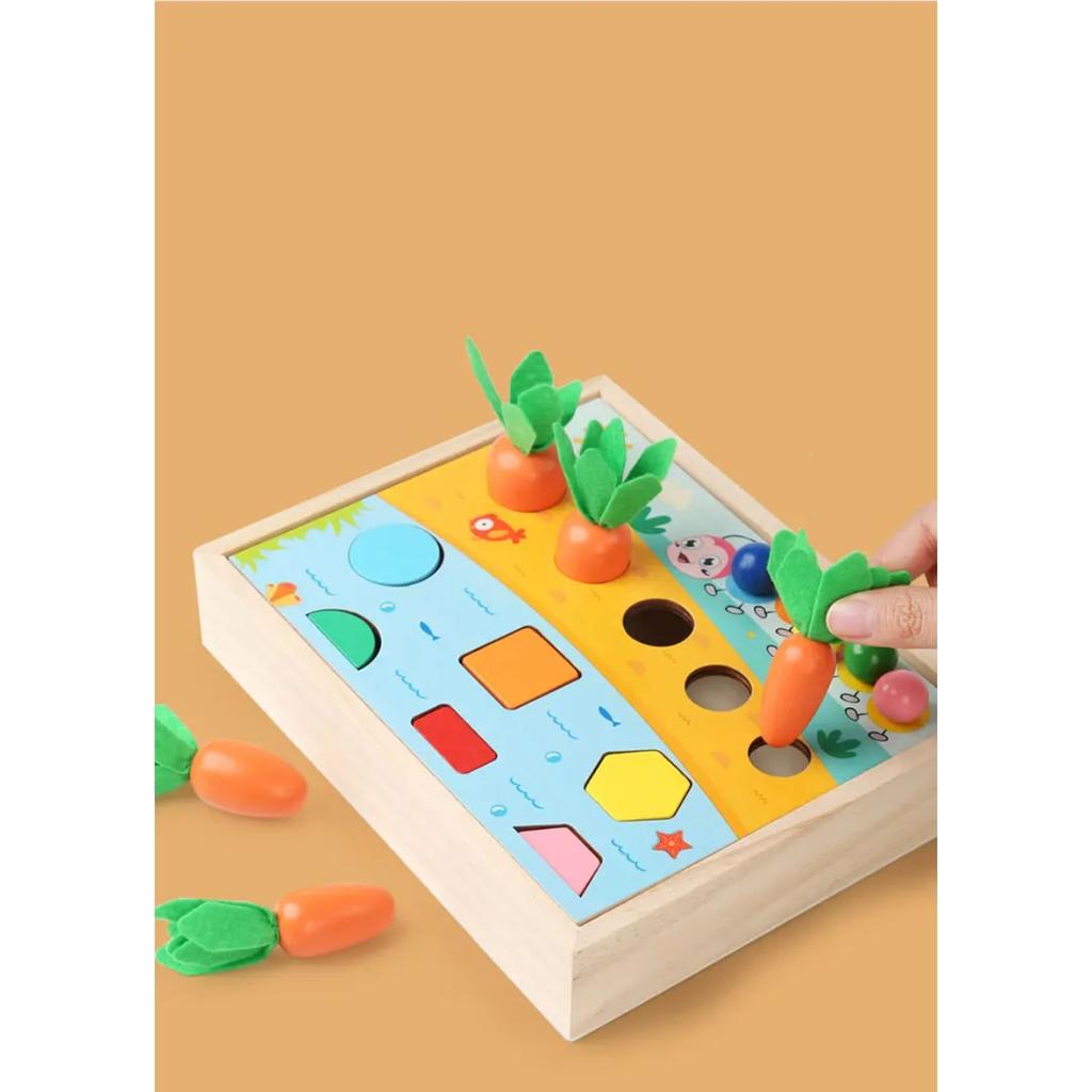 Wooden Shape Puzzle Preschool Cognitive Toy Early Learning Sorter Game Shape Sorter Puzzle for Children Kids Girls Boys Toddlers