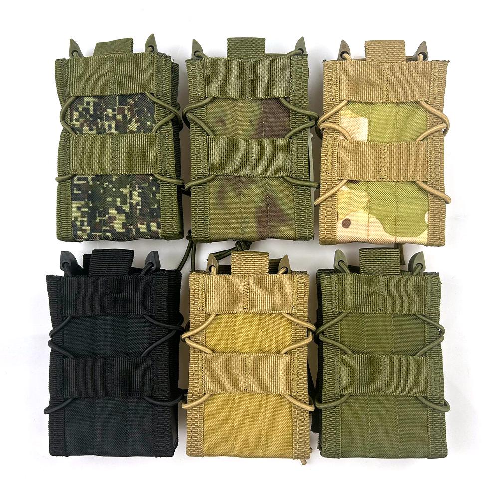 Pochette MOLLE pour chargeur de fusil 5.56 motif Tiger Stripe, étui à dégagement rapide, grande capacité