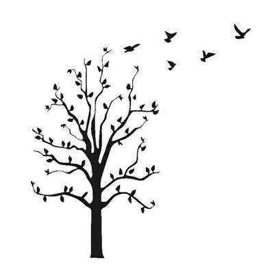 Tree Flying Birds Auto Car Styling Vehicle Reflective Decals Sticker Decoration
