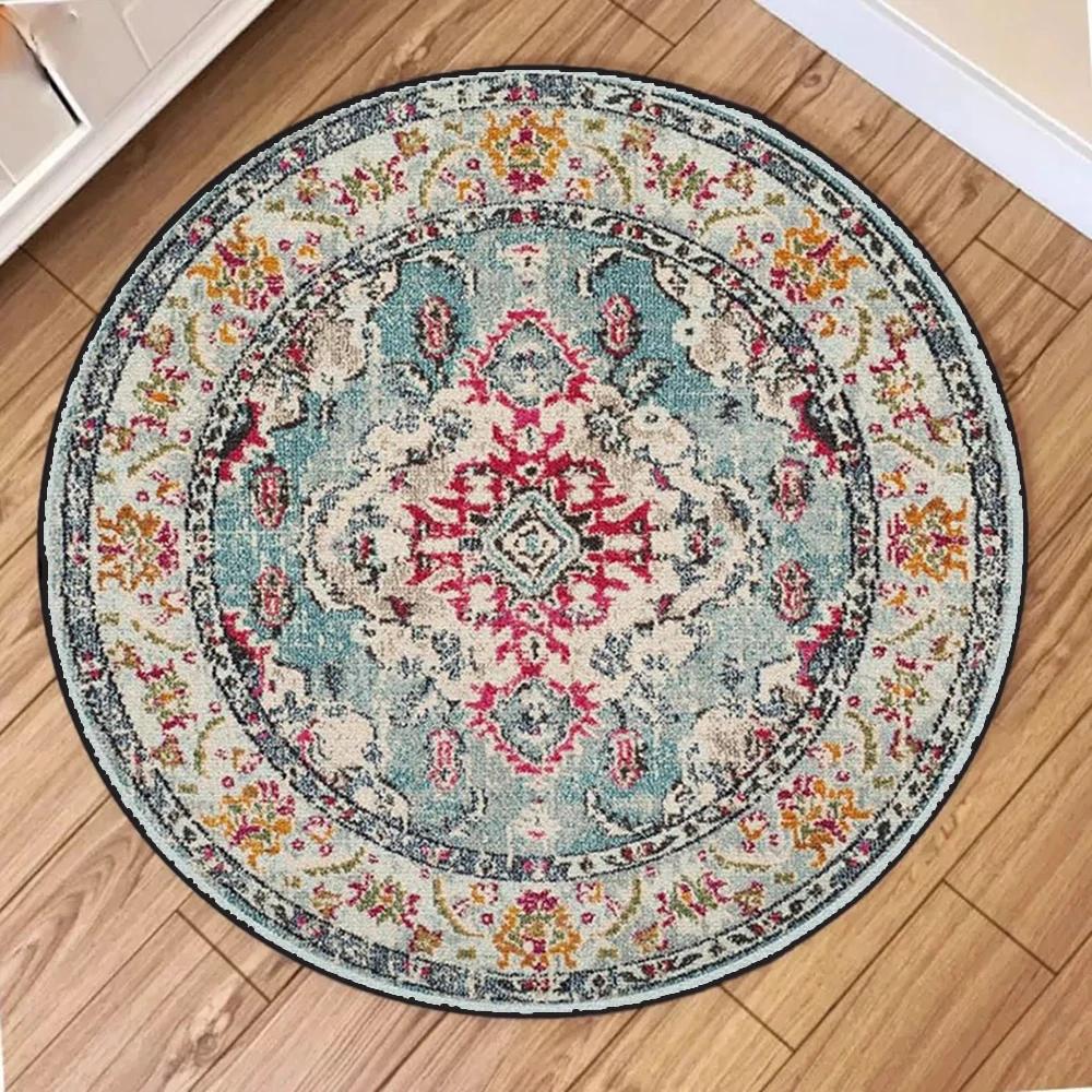 Bohemia Luxury Classical Round Carpet Living Room Rug Simple Bedroom Toilet Washroom Rugs Comfortable Floor Mats Decoration