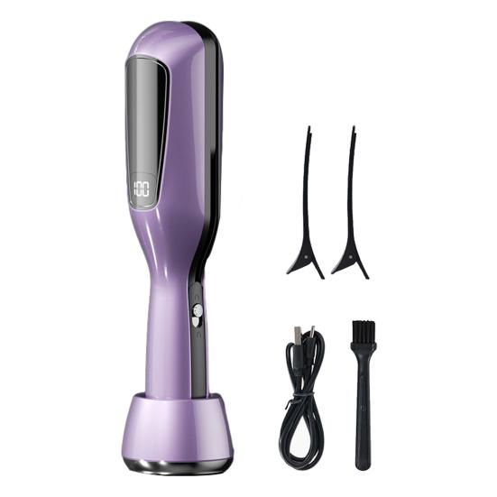 

Automatic Hair Split Ends Trimmer Ionic Frizz Reduction And Smoothing Split End Remover Device Rechargeable Hair Trimmer with LED Display & Safe Lock фіолетовий