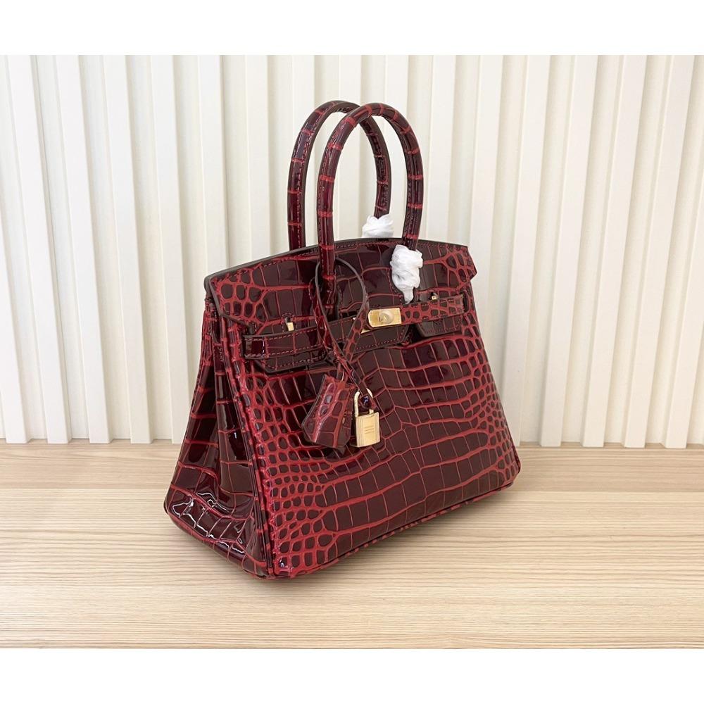 2025 New first-layer cowhide crocodile pattern, cross-border fashion genuine leather women's bags, handbags, shoulder messenger bags