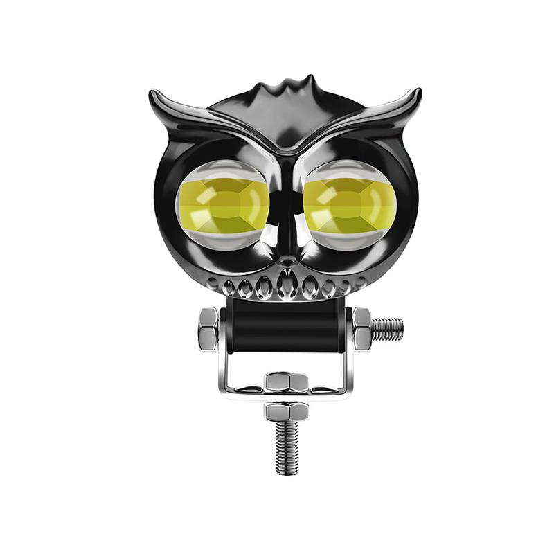 

Светодиодный объектив прожектора двухцветный белый желтый свет сова вспомогательный противотуманный фонарь двойные линзы прожекторы для мотоцикла квадроцикла багги автомобиля