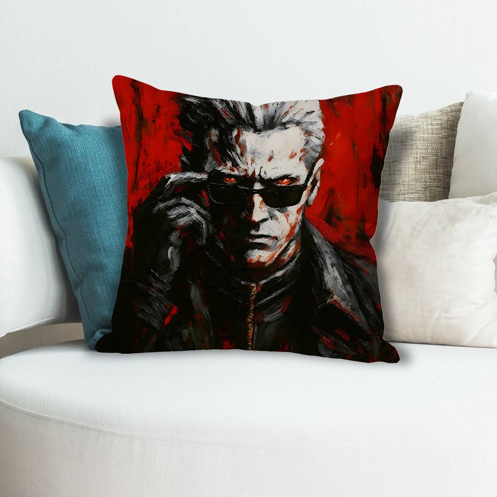 Cool AAlbert WWesker Anime Celebrity Merchandise AllMatch Printed Pillow Case Sofa Car Office Room Decoration Protector