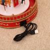 Glowing Music Wooden Horse Swing Christmas Ornament & Music Box Gift
