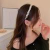 Zinc Zinc Alloy Bridal Wide Headband Leaf Women Hair Hoop Exquisite Rhinestone Headband  Birthday Gift