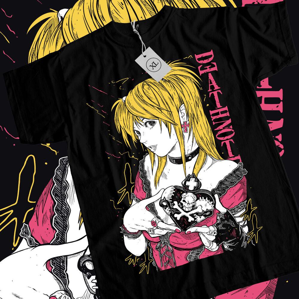 

Death Note Misa Amane T- Shirt Manga Anime Black T- Shirt Size S to 5XL Unisex T-Shirt M
