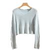 Small short hollowed-out thin sunscreen air-conditioning shirt top women's spring and summer new knitted sweater jumper sweater