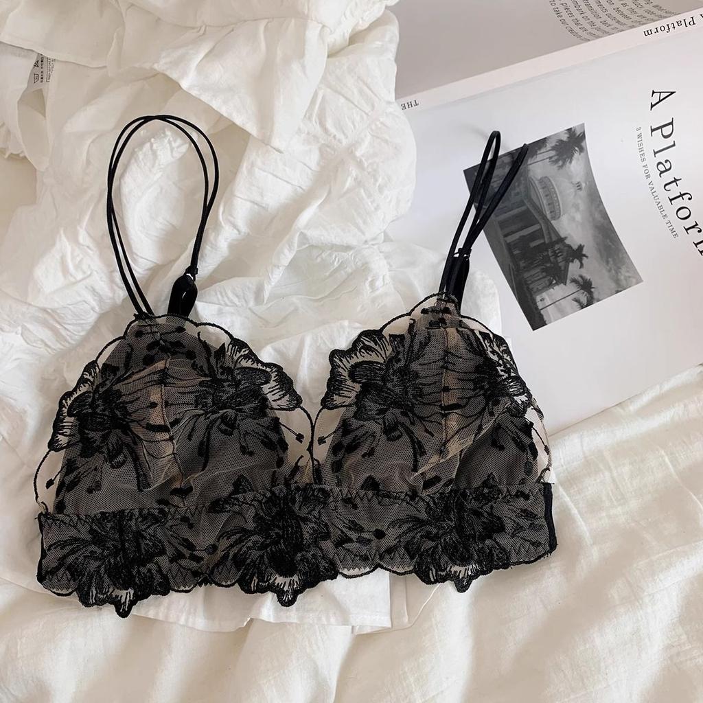 Sexy Lace Underwear For Women Soft Thin Bras Wireless Girls Bra