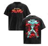 Vintage Washed Anime Tengen Toppa Gurren Lagann Graphic T Shirt Unisexs Oversized Harajuku Fashion Short Sleeve Tshirt Streetwear