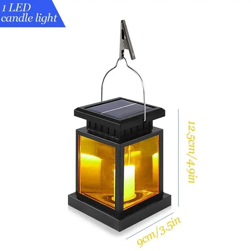 Solar LED Lights Lanterns Panel Candle Indoor Hanging Balcony Decoration Lighting for Garden Solar Led Light Outdoor