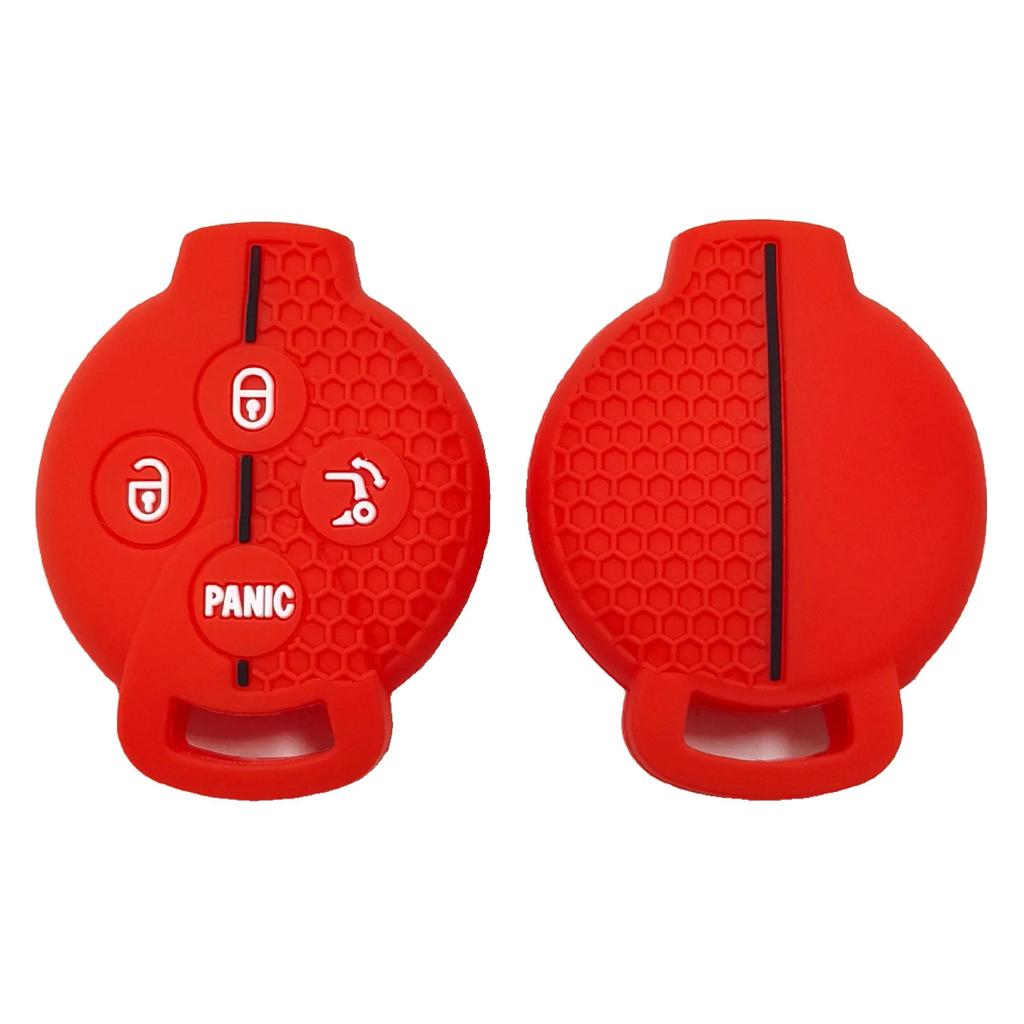 Silicone Car Key Case Cover for Mercedes Benz Smart 450 Brabus 451 Chiave Crossblade Fortwo Roadster K Forfour City Coupe Cabrio