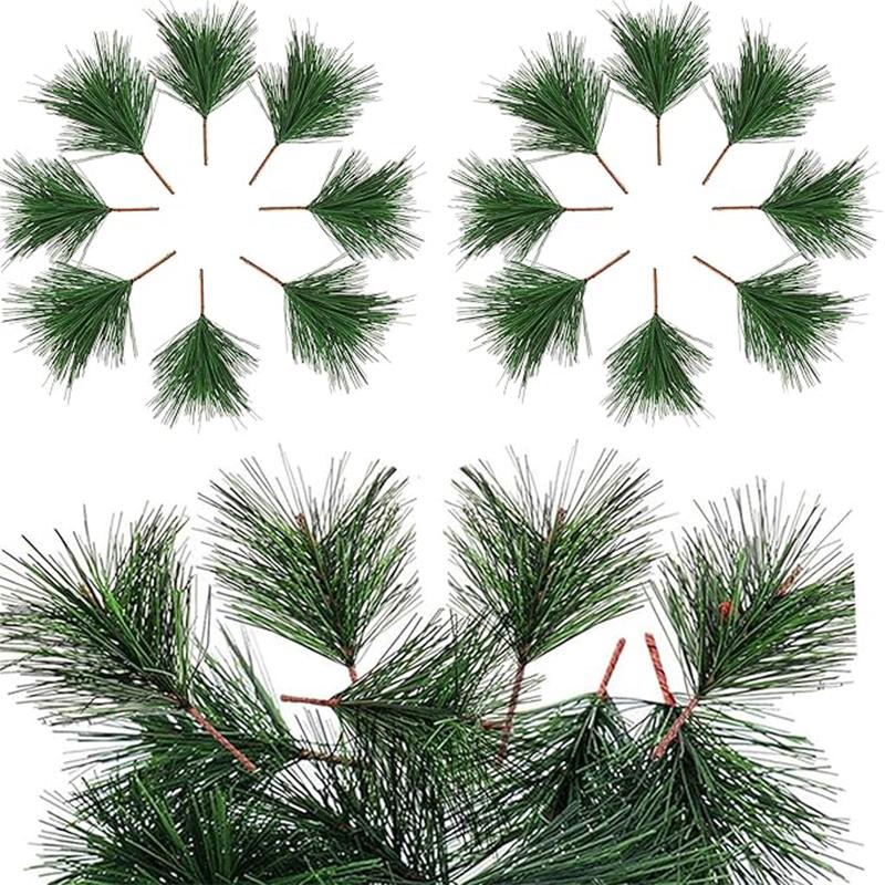 5/10Pcs Artificial Pine Needle 11CM Branch Green Plant Pine Needle for DIY Christmas Thanksgiving Wedding Home Garden Decoration