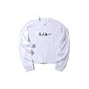 Li Ning New York Fashion Week Series Loose Long Sleeve Round Neck Pullover Sweatshirt Women sweatshirt Standard-White AHSP392-1