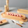 Melamine Tableware Long Sushi Plate Imitation Wood Grain Dinner Plate  Pot Serving Plates Snack Tray Dim Sum Plates Dish