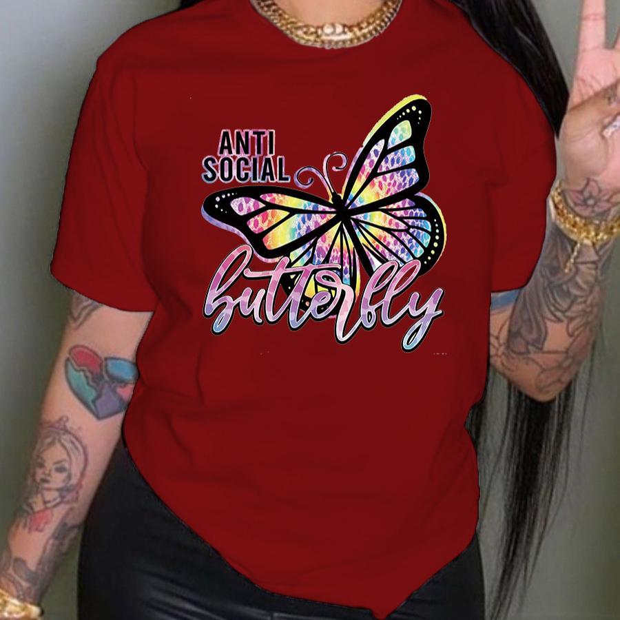 Pure Cotton Women's Short Sleeved Summer Personalized Rhinestone Round Neck T-shirt