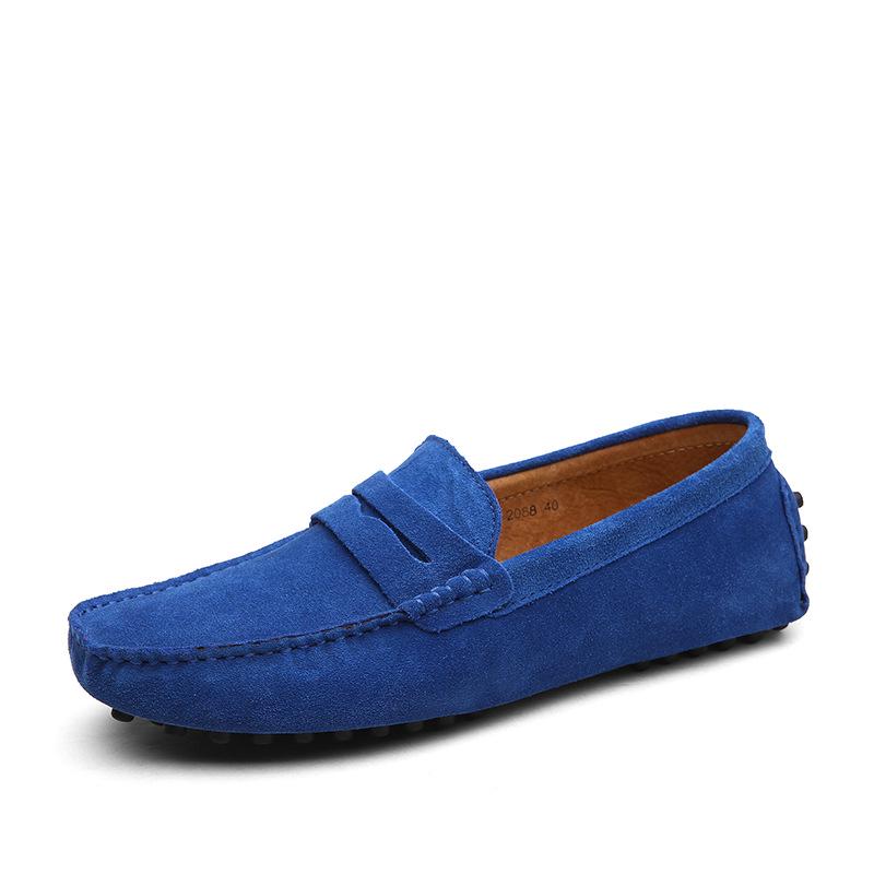 2024 Leichte Fahrschuhe Frühling Herbst Mokassins Herren Halbschuhe Hochwertige echte Lederschuhe Klassischer Stil Wildleder Herren Flats