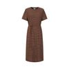 Jiu Zi Anna Cooluri Women's Knitted Striped Slit Waist Dress