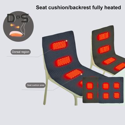 Electric Heating Pad 5V 4 Heating Blocks USB Type-C Powered Heated Cushion Waterproof Cold Protection Outdoor Camping Car Smart Heating Seat