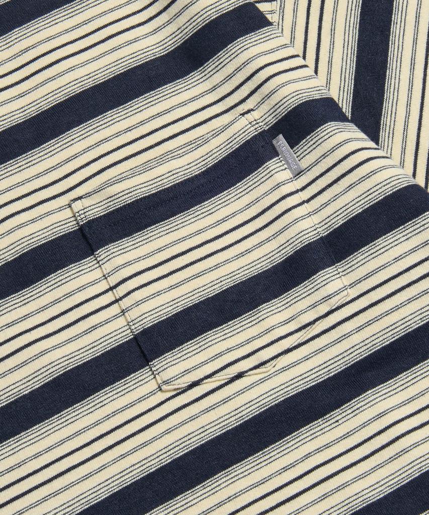 ESPIONAGE Vintage Border Pocket Tee Navy