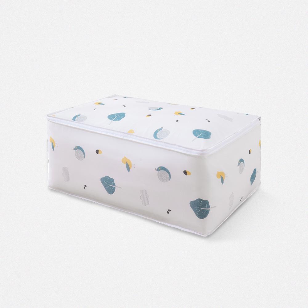 Multifunctional Non-Woven Cotton Quilt Storage Bag with Windowed Lock Pattern - Dustproof Organizer for Dorms and Moving