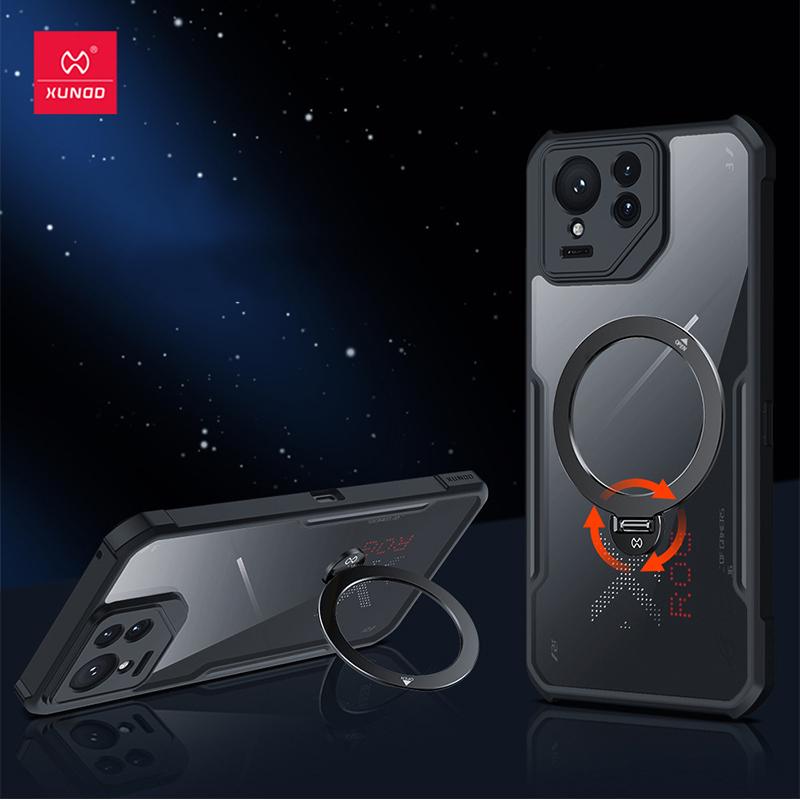 XUNDD For Asus ROG 9 ROG Phone 9 Pro Case Luxury Casing Shockproof Bumper Protective Phone Cover With Rotatable Magnetic Holder