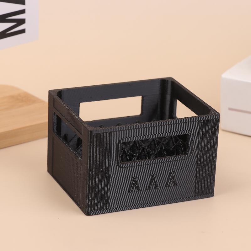 3D Printed Beer Crate Style Battery Storage Case No. 5 Aa No. 7 Aaa Battery Basket Stackable Batteries Storage Box Home Decor