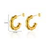 Stainless Steel New Earrings Women's Characteristics Niche Design Croissant Twist Earrings