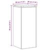Plant Stand 2 Pcs Black Oak Effect 30 X 30 X 70 Cm