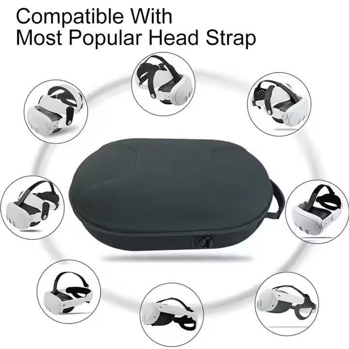 Harde Draagtas voor Meta Quest 3 EVA Beschermhoes Opbergtas voor VR Gaming Headset en Controllers