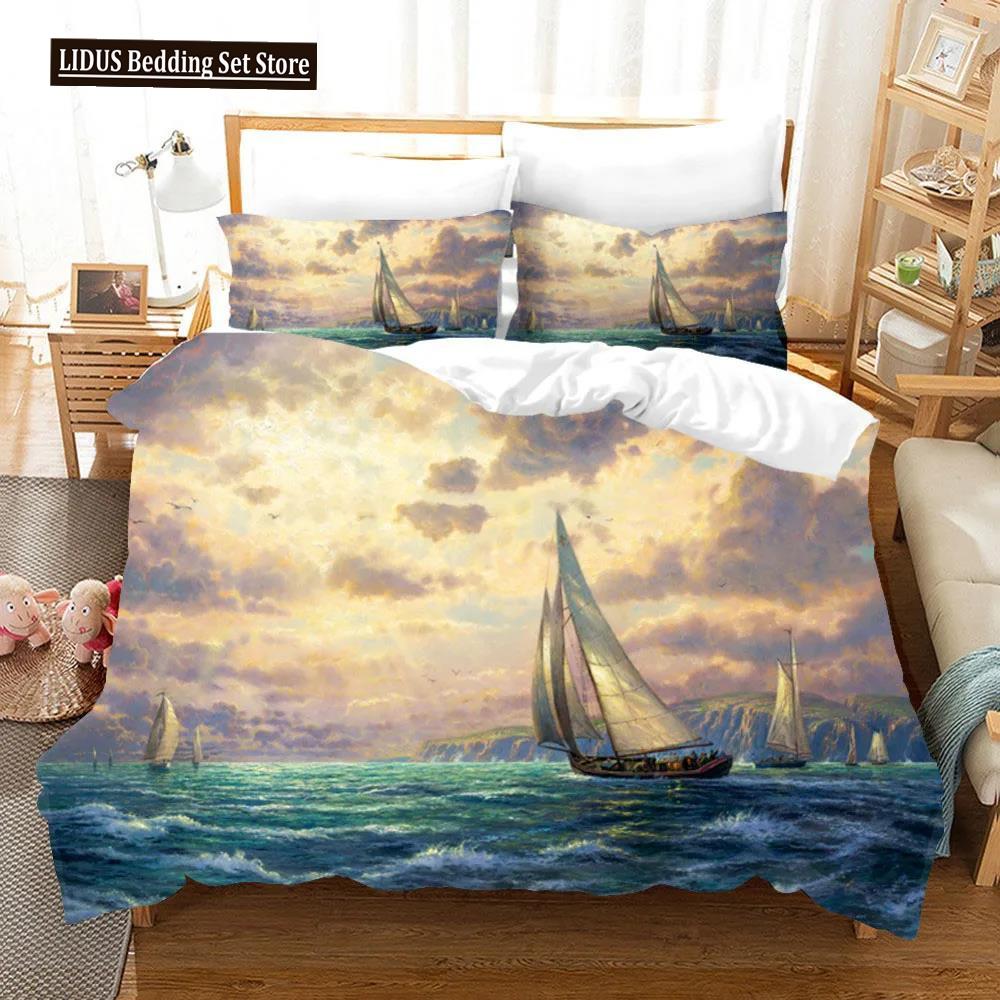 Oil Painting Van Gogh Star Sky Bedding Set Queen King Size Bedroom Decor Quilt Cover Pillowcase 2/3 Pcs Bed Linen Home Textile