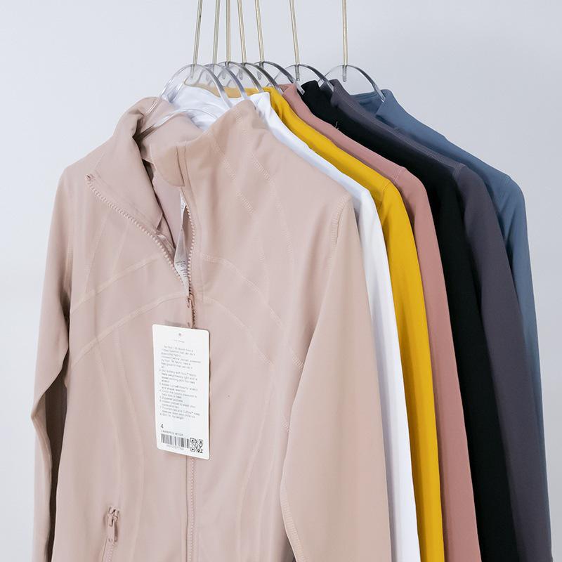 Women's Spring Yoga Sport Jacket - Tight Fit, Casual Jogging, Breathable, Zippered, Stand-Up Collar, Long Sleeve.