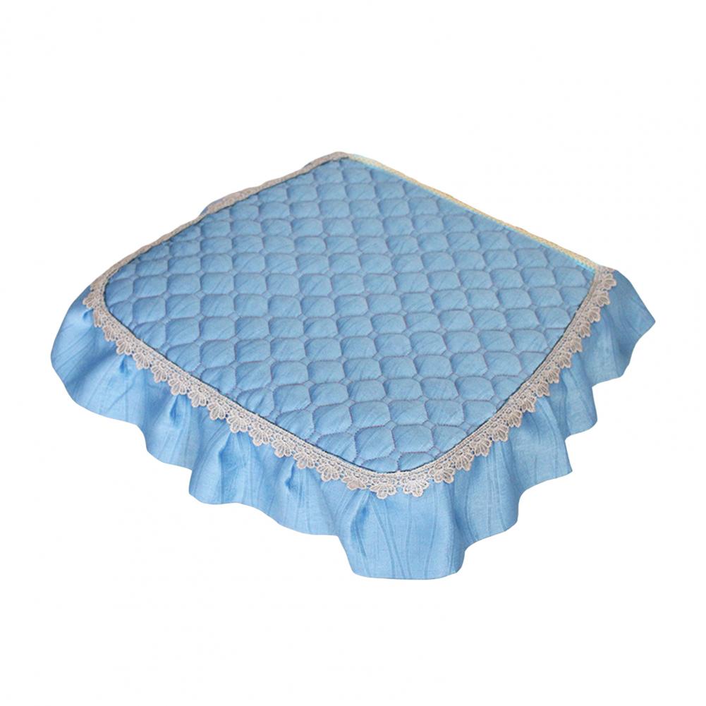 Chair Cushion with Stain Protection Dining Chair Seat Protector Quilted Lace Ruffle Chair Cushion with for Dining