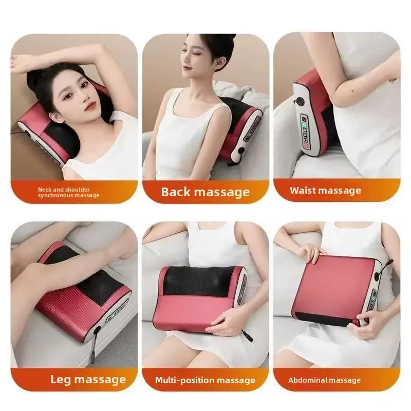 Multi Functional Neck and Shoulder Massager Household Neck and Back Kneading Tool with Multiple Adjustable Hot Compress Massage
