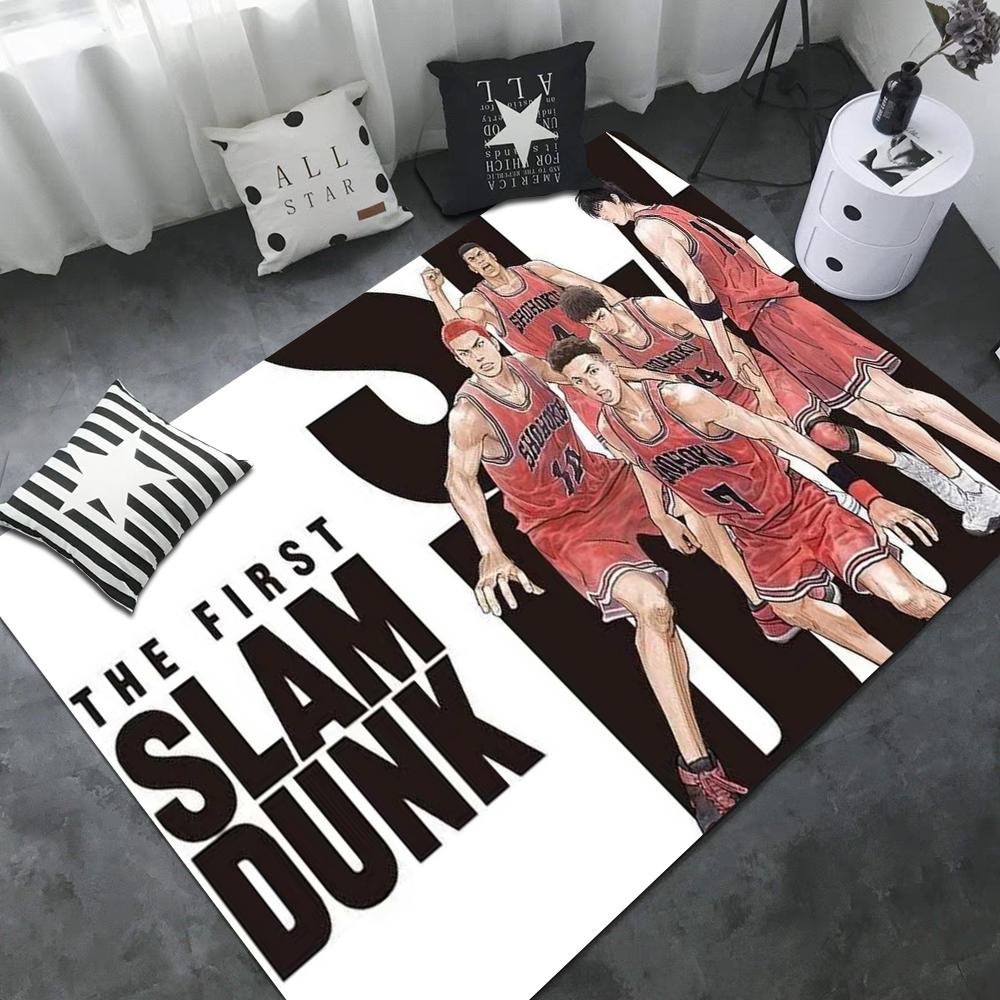 The First Slam Dunk Lange Teppiche Nordischer Stil Heimfußmatte Badezimmer-Toilettenmatten Schlafzimmer Hoteldekor Matte