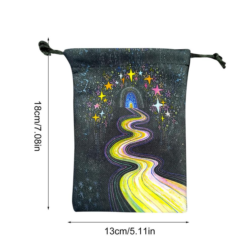 Tarotkartenbeutel Verbundfleece Kordelzug Aufbewahrungsbeutel Tarots Aufbewahrungsbeutel Runenwürfelbeutel Schmuckbeutel Party Weihnachtsgeschenkbeutel
