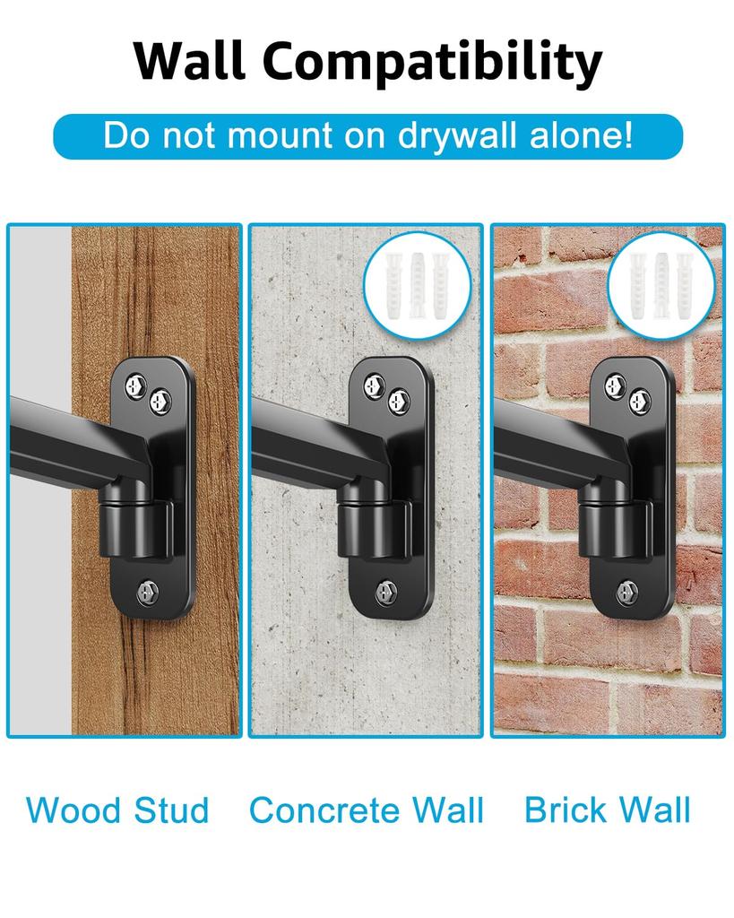 MOUNTUP PC Monitor Wall LCD Display Gas Compatible with Load Capacity Arm VESA75mm Vertical and Horizontal Angle Adjustment Arm, Mounted, Arm, Spring,