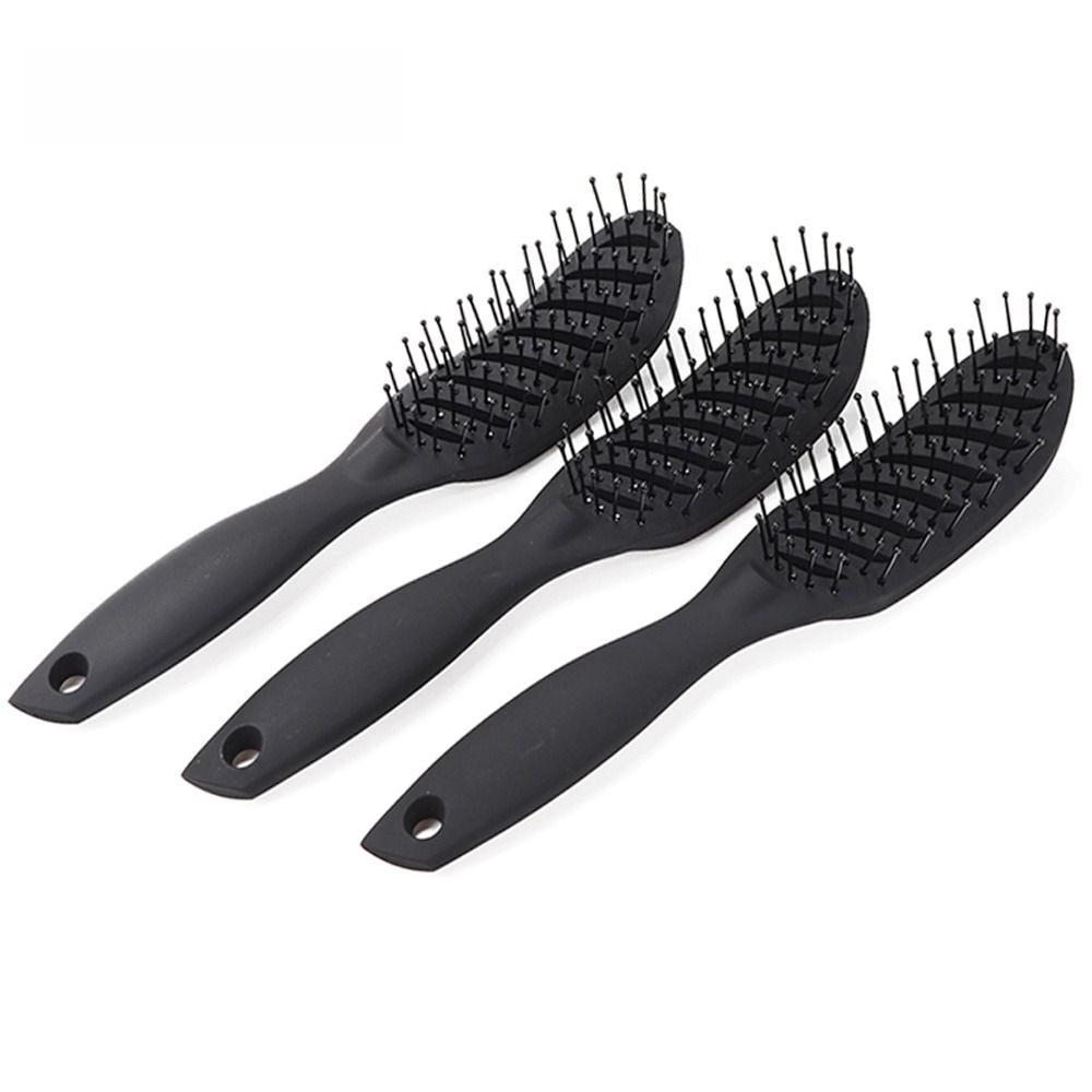 Anti-static Curved Vent Comb Durable Detangling Hair Brush Salon Hollow Out Massage Combs