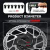 IIIPRO Tarcza Hamulcowa Rotor Rowerowy 140/160/180/203MM Tarcza Hamulcowa Roweru Szosowego Odprowadzanie Ciepła 6 Śrub Pływający Rotor Rowerowy
