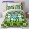 Cartoon Pattern Bedding Quilt Set Quilt Cover Pillowcase Home Decoration Birthday Gift (1 * Duvet Cover + 2 * Pillowcase, Without Core)
